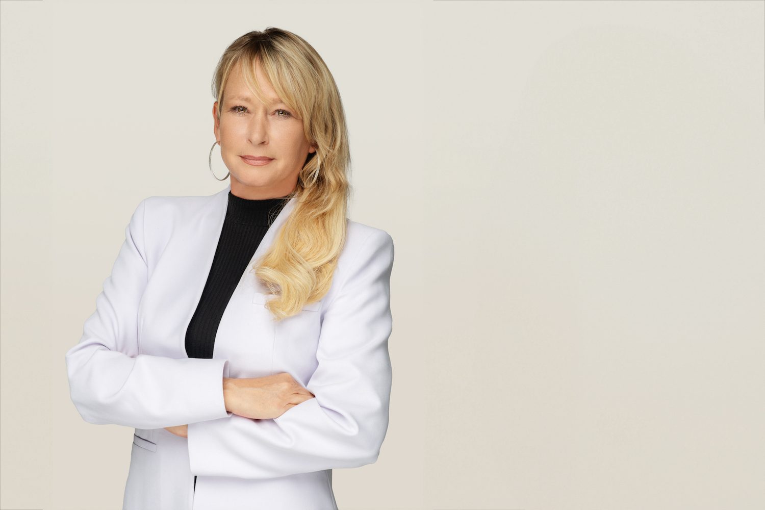 Susan Gehringer, Immobilienberaterin, im weissen Blazer